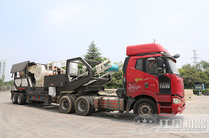 半掛式移動(dòng)破碎機(jī)圖片 半掛式移動(dòng)破碎機(jī)圖片