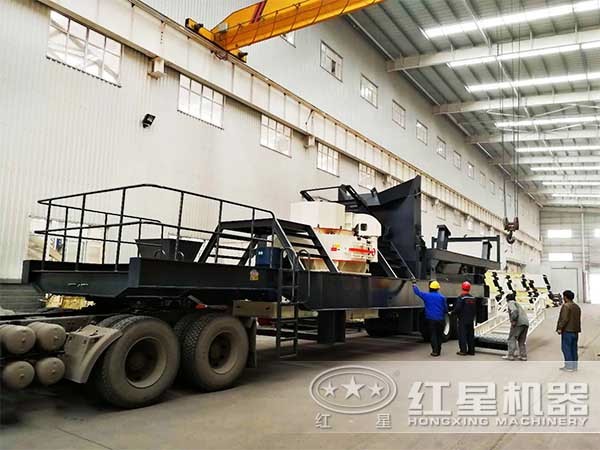 紅星移動汽車載式打石子機生產車間 紅星移動汽車載式打石子機生產車間