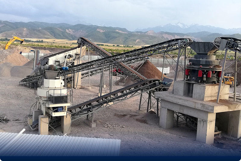 中型砂石廠(chǎng)現(xiàn)場(chǎng)