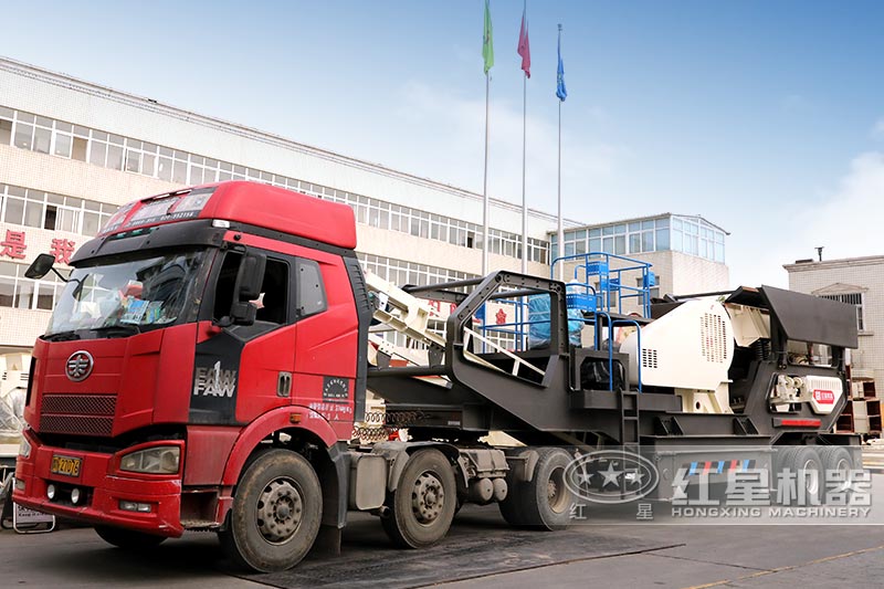 輪胎移動(dòng)破碎機(jī)發(fā)貨中，歡迎來廠參觀