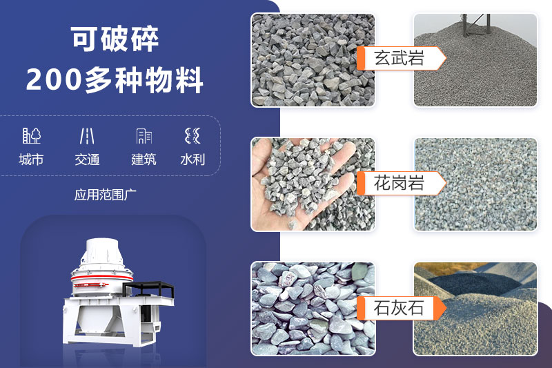 HX-09制砂機(jī)處理物料范圍