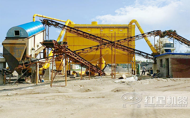 環(huán)保型打砂生產(chǎn)線現(xiàn)場(chǎng)